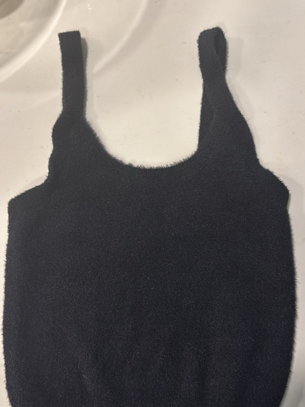 Wilfred Black Fuzzy Tank